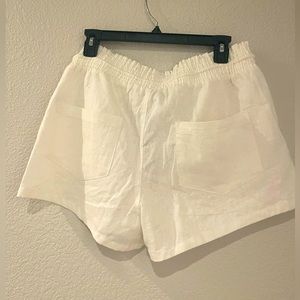 White Linen Shorts
